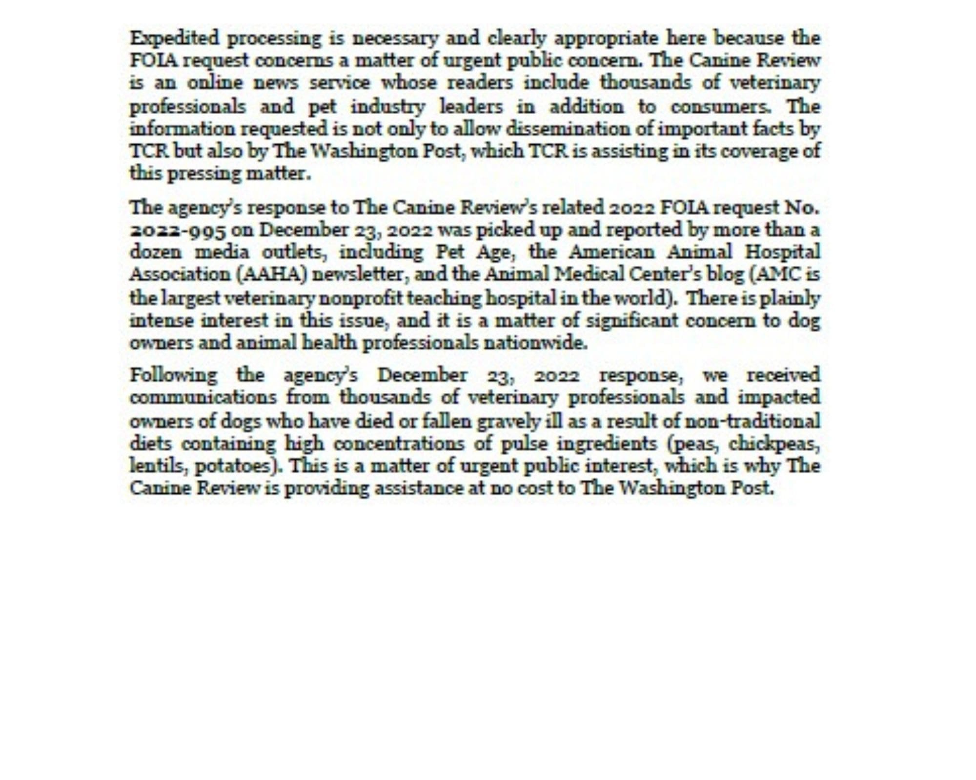 TCR Administrative Appeal 2 Admin Appeal